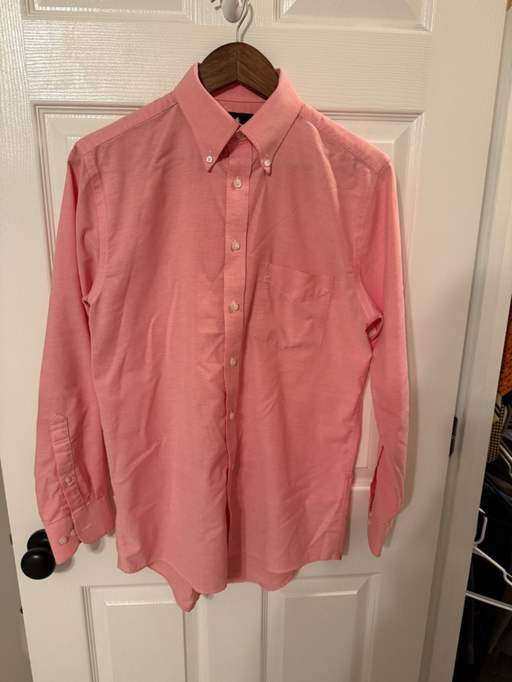 Stafford Coral Pink Button-Down Dress Shirt